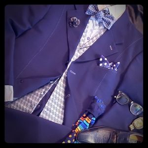 Men's 3 piece 44L Blue Suit